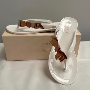 Ted Baker White  jelly flip flops Sandals